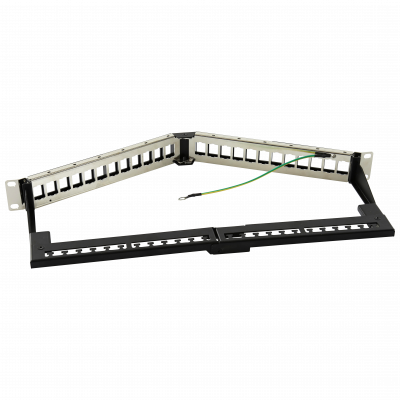 KEYSTONE 24-PORT PATCHPANEL EMPTY 45 DEGREES ANGLED - FTP