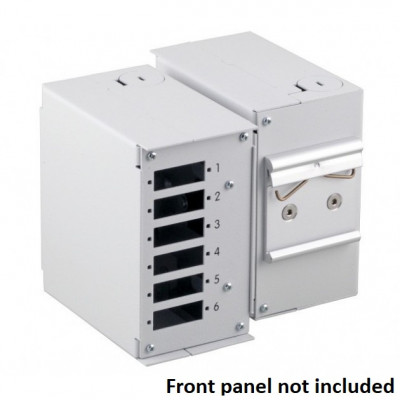 FIBER OPTIC SPLICE BOX FOR DIN RAIL WITHOUT FRONT PANEL
