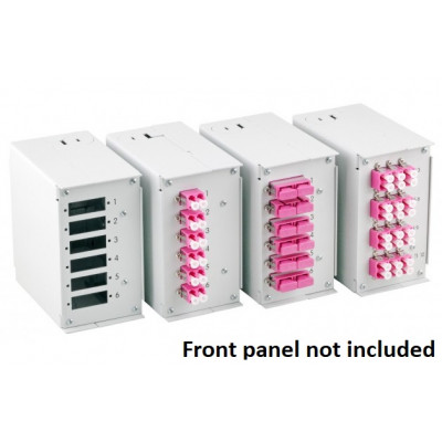 FIBER OPTIC SPLICE BOX FOR DIN RAIL WITHOUT FRONT PANEL