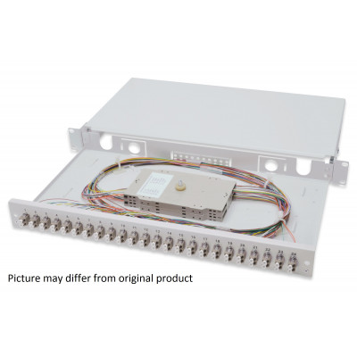 FIBER OPTIC SPLICE BOX EQUIPPED: 24x LC DUPLEX MM/OM2 GREY