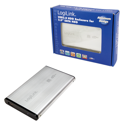 LogiLink Ext. 2,5" Enclosure UA0041A, 2.5", Serial ATA,  Hot-swap, Silver